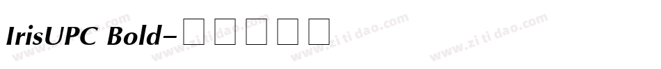 IrisUPC Bold字体转换